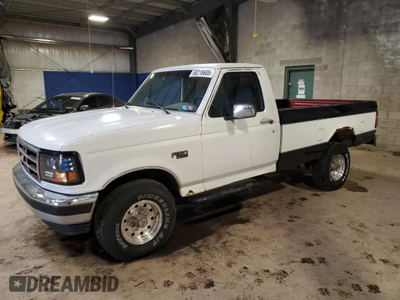 1995 Ford F-150 with VIN 1FTEF14N0SNB49515, listed as a Copart auction lot 50218605 with 113,242 mi miles and Salvage Title. Bid and sale history available at carsss.com. Image 1.