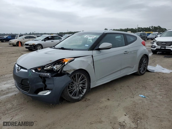 2013 Hyundai Veloster RE:MIX with VIN KMHTC6AD3DU157430, listed as a Copart auction lot 42706545 with 127,511 mi miles and Salvage Title. Bid and sale history available at carsss.com. Image 1.