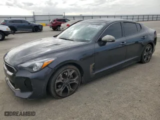 2021 Kia Stinger GT-Line with VIN KNAE15LA6M6090033, listed as a Copart auction lot 52554784 with 91,478 mi miles and Salvage Title. Bid and sale history available at carsss.com. Image 1.