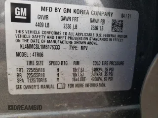 2021 Buick Encore GX Preferred z VIN KL4MMCSL1MB176333, wystawiony jako Copart lot #58804775 z przebiegiem 29 363 mil mil oraz Szkoda całkowita • Salvage title. Historia ofert i sprzedaży dostępna na DreamBid. Obrazek 13.