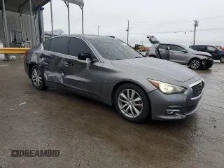 2015 Infiniti Q50 Premium with VIN JN1BV7AP0FM350554, listed as a Copart auction lot 45019465 with 95,069 mi miles and Salvage Title. Bid and sale history available at carsss.com. Image 4.