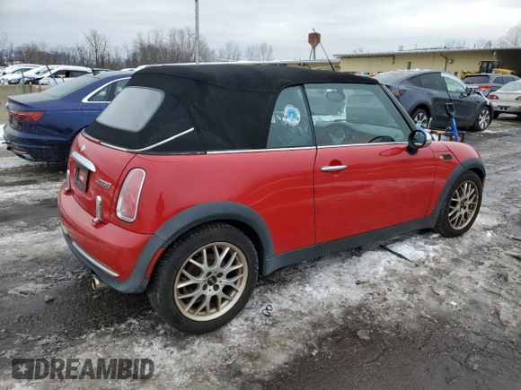 2005 MINI Convertible with VIN WMWRF33575TG12426, listed as a Copart auction lot 44856745 with Not provided miles and Clean title. Bid and sale history available at DreamBid. Image 3.