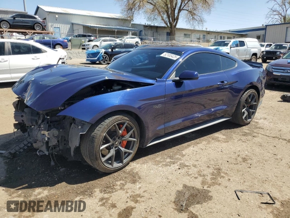 2018 Ford Mustang GT with VIN 1FA6P8CFXJ5165262, listed as a Copart auction lot 52105425 with 36,790 mi miles and Salvage Title. Bid and sale history available at DreamBid. Image 1.