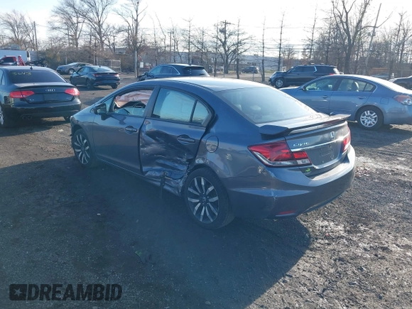 2015 Honda Civic EX-L with VIN 19XFB2F92FE233500, listed as a IAAI auction lot 41136069 with 115,484 mi miles and . Bid and sale history available at DreamBid. Image 3.