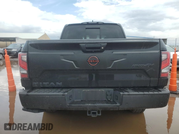 2024 Nissan Titan Pro-4X with VIN 1N6AA1ED7RN106896, listed as a Copart auction lot 55622215 with 16,155 mi miles and Salvage title. Bid and sale history available at DreamBid. Image 6.