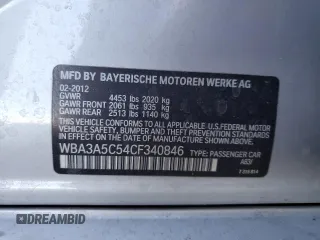 2012 BMW 3 Series 328i с VIN WBA3A5C54CF340846, выставлен на аукционе Copart как лот 83855424 с пробегом 111 421 миль миль и Списание • Salvage title. История ставок и продаж доступна на DreamBid. Изображение 12.