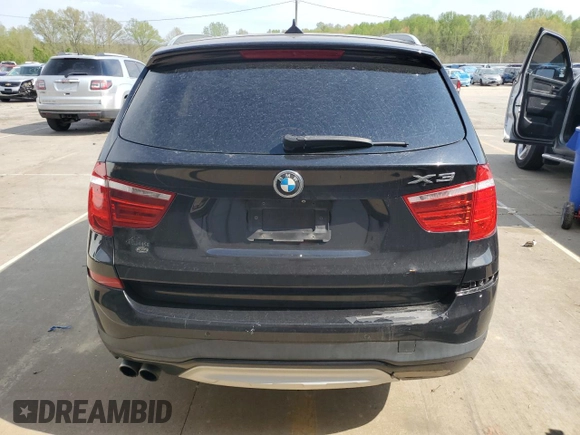 2015 BMW X3 xDrive28i with VIN 5UXWX9C52F0D56896, listed as a Copart auction lot 53823745 with 158,101 mi miles and Clean Title. Bid and sale history available at DreamBid. Image 6.