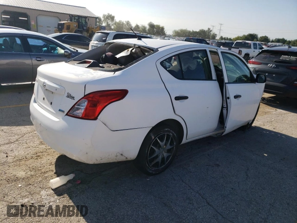 2012 Nissan Versa SV with VIN 3N1CN7AP6CL821648, listed as a Copart auction lot 63404034 with 0 mi miles and Salvage Title. Bid and sale history available at carsss.com. Image 3.