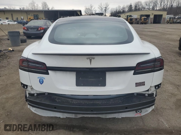 2022 Tesla Model S Plaid with VIN 5YJSA1E64NF478200, listed as a Copart auction lot 48731515 with 40,572 mi miles and Salvage Title. Bid and sale history available at DreamBid. Image 6.