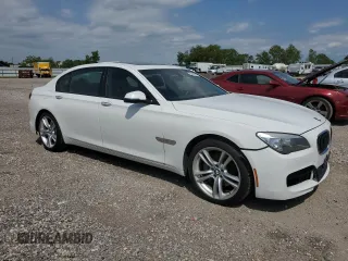 2014 BMW 7 Series 740Li with VIN WBAYE4C59ED137938, listed as a Copart auction lot 55281005 with 146,659 mi miles and Salvage Title. Bid and sale history available at carsss.com. Image 4.