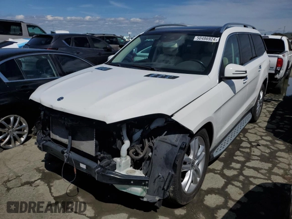 2017 Mercedes-Benz GLS 450 with VIN 4JGDF6EE2HA969047, listed as a Copart auction lot 50486924 with 53,350 mi miles and . Bid and sale history available at DreamBid. Image 1.