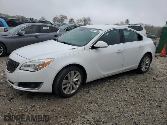 2016 Buick Regal Premium I with VIN 2G4GR5EX7G9175980, listed as a Copart auction lot 55817555 with 133,204 mi miles and Salvage title. Bid and sale history available at DreamBid. Image 1.