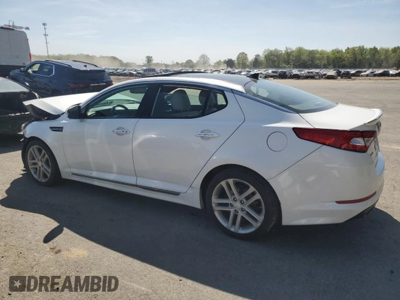 2013 Kia Optima SX z VIN 5XXGR4A63DG100161, wystawiony jako Copart lot #55036865 z przebiegiem Nie podano mil oraz Szkoda całkowita • Salvage title. Historia ofert i sprzedaży dostępna na DreamBid. Obrazek 2.