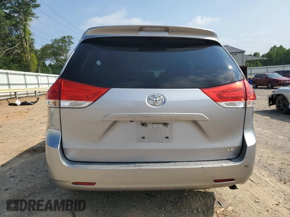 2012 Toyota Sienna LE AAS with VIN 5TDKK3DC8CS193671, listed as a Copart auction lot 63836955 with 257,868 mi miles and Salvage title. Bid and sale history available at DreamBid. Image 6.
