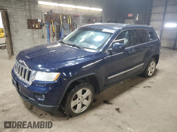 2013 Jeep Grand Cherokee Laredo with VIN 1C4RJFAG4DC502968, listed as a Copart auction lot 45549735 with 202,667 mi miles and Salvage Title. Bid and sale history available at carsss.com. Image 1.