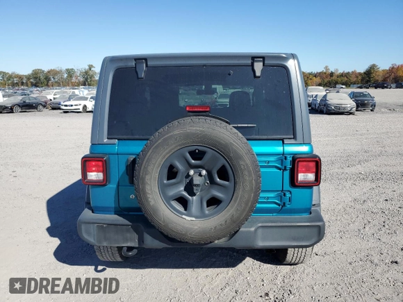 2020 Jeep Wrangler Sport with VIN 1C4GJXAG4LW178754, listed as a Copart auction lot 77232714 with 108,955 mi miles and Salvage title. Bid and sale history available at DreamBid. Image 6.