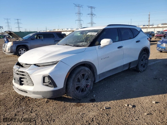 2020 Chevrolet Blazer LT with VIN 3GNKBCR40LS712801, listed as a Copart auction lot 41902455 with 64,270 mi miles and Salvage Title. Bid and sale history available at carsss.com. Image 1.