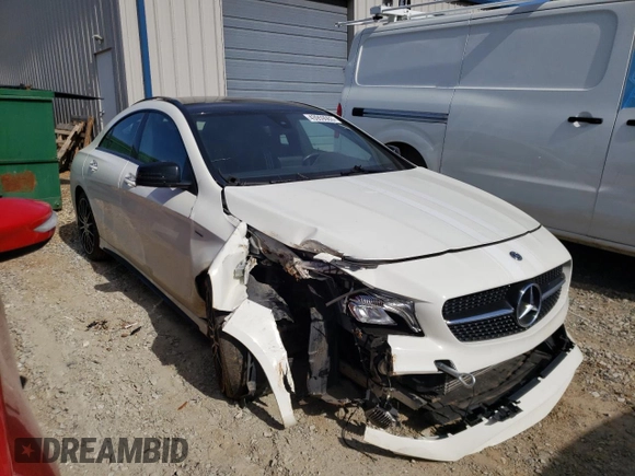 2018 Mercedes-Benz CLA with VIN WDDSJ4EB7JN533819, listed as a Copart auction lot 43959063 with 107,558 mi miles. Bid and sale history available at carsss.com. Image 4.