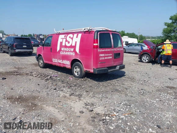 2005 Chevrolet Express Cargo with VIN 1GCFG15X451110200, listed as a IAAI auction lot 42551590 with 239,764 mi miles and . Bid and sale history available at DreamBid. Image 3.
