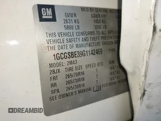 2016 Chevrolet Colorado 2WD WT with VIN 1GCGSBE39G1142469, listed as a IAAI auction lot 41631927 with 128,221 mi miles. Bid and sale history available at carsss.com. Image 9.