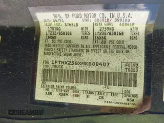 1991 Ford F-250 с VIN 1FTHX25GXMKB00407, выставлен на аукционе IAAI как лот 42665772 с пробегом 86 147 миль миль и . История ставок и продаж доступна на DreamBid. Изображение 9.
