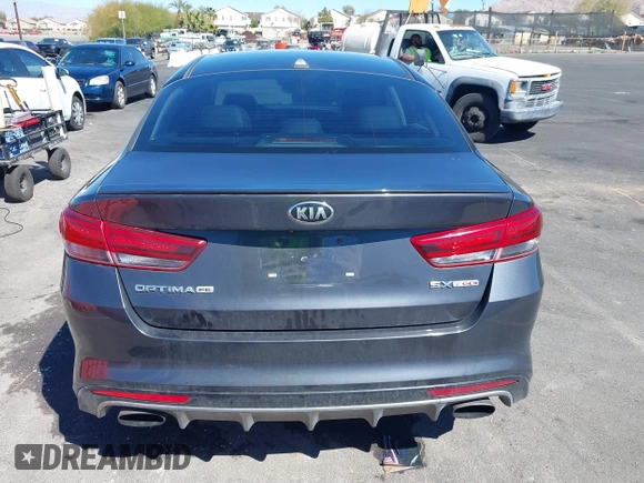 2016 Kia Optima SX Turbo with VIN 5XXGW4L29GG091635, listed as a IAAI auction lot 41884813 with 121,764 mi miles and . Bid and sale history available at carsss.com. Image 16.