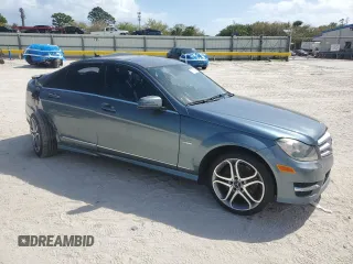 2012 Mercedes-Benz C 350 Sport with VIN WDDGF5HB8CR216801, listed as a Copart auction lot 47531855 with 125,259 mi miles and Non Repairable. Bid and sale history available at DreamBid. Image 4.