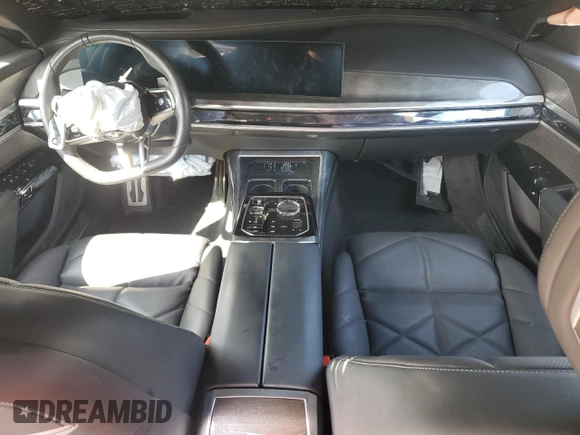 2023 BMW 7 Series 740i with VIN WBA23EH08PCM32908, listed as a Copart auction lot 59144245 with Not provided miles and Non repairable. Bid and sale history available at DreamBid. Image 8.