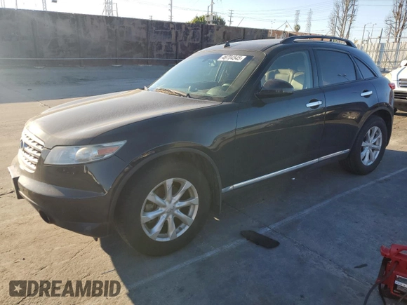 2006 Infiniti FX z VIN JNRAS08W46X203108, wystawiony jako Copart lot #46704545 z przebiegiem 150 293 mil mil oraz Szkoda całkowita • Salvage title. Historia ofert i sprzedaży dostępna na DreamBid. Obrazek 1.
