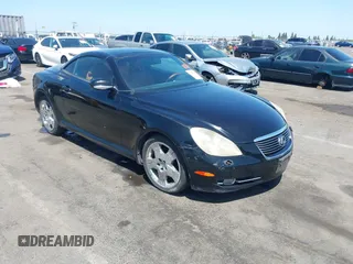 2006 Lexus SC 430 z VIN JTHFN48YX69000992, wystawiony jako IAAI lot #42408844 z przebiegiem 177 985 mil mil oraz . Historia ofert i sprzedaży dostępna na DreamBid. Obrazek 1.