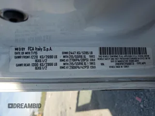 2015 Ram ProMaster City Cargo Tradesman SLT with VIN ZFBERFBT2F6A88731, listed as a Copart auction lot 52618525 with 85,687 mi miles and Salvage Title. Bid and sale history available at carsss.com. Image 13.