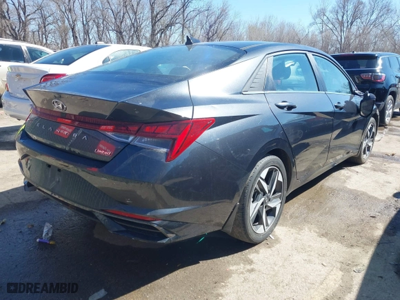 2023 Hyundai Elantra Limited with VIN 5NPLP4AG9PH109100, listed as a IAAI auction lot 41826256 with 52,303 mi miles. Bid and sale history available at carsss.com. Image 4.