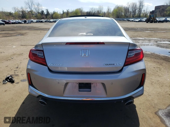 2016 Honda Accord Touring with VIN 1HGCT2B00GA007467, listed as a Copart auction lot 53456225 with Not Provided miles and Salvage Title. Bid and sale history available at DreamBid. Image 6.