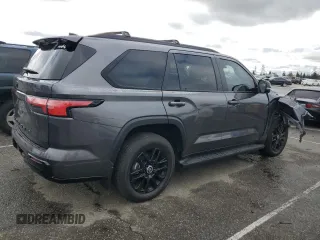 2024 Toyota Sequoia SR5 with VIN 7SVAAABA0RX040229, listed as a Copart auction lot 48743015 with 7,058 mi miles and Salvage Title. Bid and sale history available at carsss.com. Image 3.