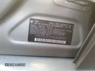2010 BMW 3 Series 335i xDrive with VIN WBAPL3C5XAA408142, listed as a Copart auction lot 82908054 with 134,292 mi miles and Salvage title. Bid and sale history available at DreamBid. Image 12.