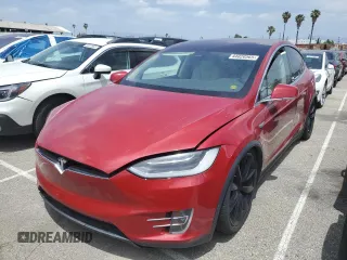 2018 Tesla Model X 75D with VIN 5YJXCAE2XJF115410, listed as a Copart auction lot 44020565 with 50,663 mi miles and Salvage Title. Bid and sale history available at DreamBid. Image 1.