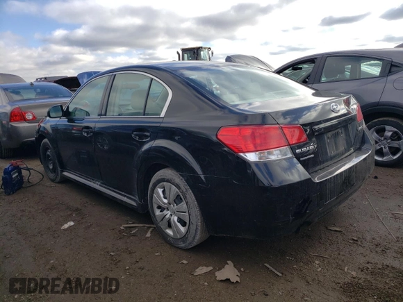 2010 Subaru Legacy 2.5i with VIN 4S3BMCA68A3241421, listed as a Copart auction lot 41120364 with 58,417 mi miles and Salvage Title. Bid and sale history available at carsss.com. Image 2.