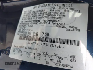 2003 Ford Mustang Standard with VIN 1FAFP40473F361166, listed as a IAAI auction lot 42616536 with 162,097 mi miles and . Bid and sale history available at DreamBid. Image 9.