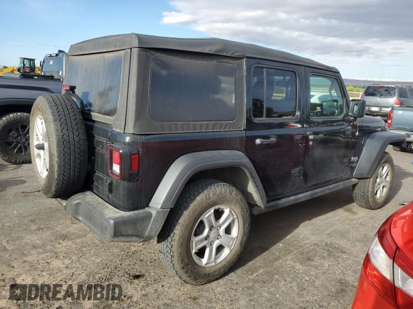 2021 Jeep Wrangler Unlimited Sport with VIN 1C4HJXDG5MW509925, listed as a Copart auction lot 56345885 with 25,549 mi miles and Salvage title. Bid and sale history available at DreamBid. Image 3.