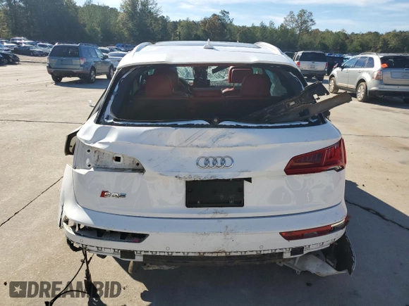 2018 Audi SQ5 Prestige with VIN WA1C4AFY9J2115345, listed as a Copart auction lot 79950304 with 107,514 mi miles and Salvage Title. Bid and sale history available at DreamBid. Image 6.