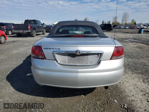 2006 Chrysler Sebring with VIN 1C3EL45X76N102955, listed as a Copart auction lot 50058875 with 126,887 mi miles and Salvage Title. Bid and sale history available at DreamBid. Image 6.