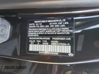 2018 Infiniti QX30 Premium with VIN SJKCH5CR8JA003282, listed as a Copart auction lot 70180874 with 50,454 mi miles and Salvage Title. Bid and sale history available at carsss.com. Image 13.