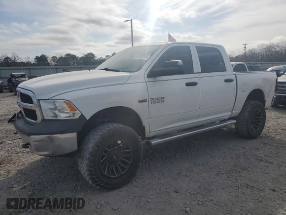 2018 Ram 1500 Express with VIN 1C6RR7KT4JS138957, listed as a Copart auction lot 47452195 with 102,734 mi miles and Salvage title. Bid and sale history available at DreamBid. Image 1.
