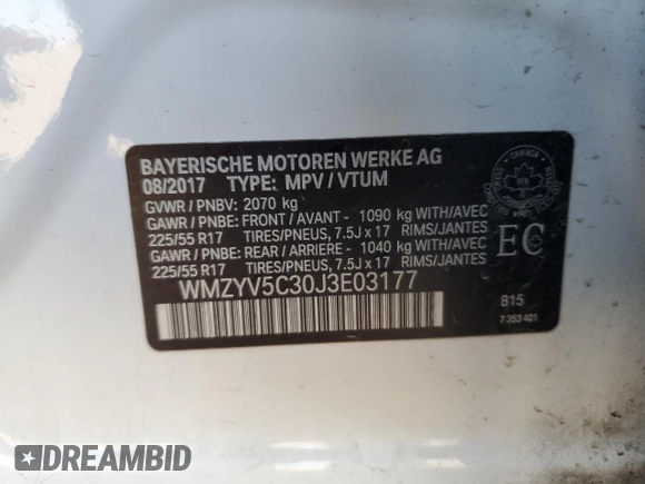 2018 MINI Countryman Cooper with VIN WMZYV5C30J3E03177, listed as a Copart auction lot 70068524 with 89,377 mi miles and Clean Title. Bid and sale history available at carsss.com. Image 12.