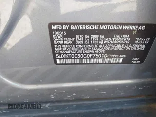 2016 BMW X5 xDrive40e z VIN 5UXKT0C50G0F75010, wystawiony jako IAAI lot #41732410 z przebiegiem 88 671 mil mil oraz . Historia ofert i sprzedaży dostępna na DreamBid. Obrazek 9.