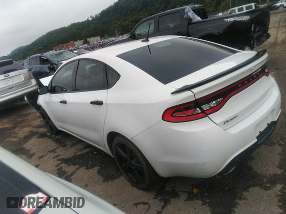 2016 Dodge Dart SXT with VIN 1C3CDFBB1GD540967, listed as a IAAI auction lot 37172145 with 58,036 mi miles and . Bid and sale history available at carsss.com. Image 3.