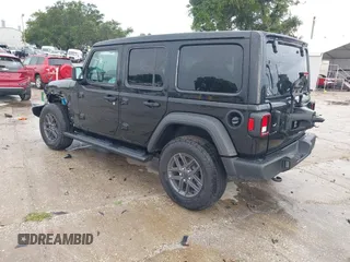 2025 Jeep Wrangler Sport S with VIN 1C4PJXDG9SW559915, listed as a IAAI auction lot 42653116 with 1,730 mi miles and . Bid and sale history available at DreamBid. Image 3.