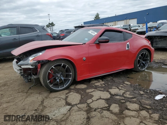 2015 Nissan 370Z z VIN JN1AZ4EH6FM442575, wystawiony jako Copart lot #57146915 z przebiegiem 57 020 mil mil oraz Czysty tytuł • Clean title. Historia ofert i sprzedaży dostępna na DreamBid. Obrazek 1.