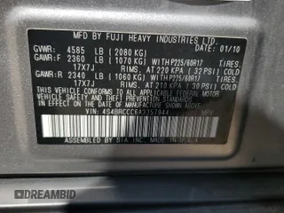 2010 Subaru Outback Premium All-Weather Anniversary z VIN 4S4BRCCC6A3357944, wystawiony jako Copart lot #56299625 z przebiegiem 141 392 mil mil oraz Szkoda całkowita • Salvage title. Historia ofert i sprzedaży dostępna na DreamBid. Obrazek 13.