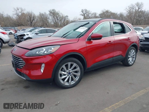 2021 Ford Escape Titanium Hybrid with VIN 1FMCU9DZ1MUA01599, listed as a IAAI auction lot 41912441 with 20,660 mi miles and . Bid and sale history available at DreamBid. Image 16.